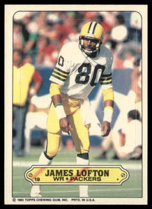 James Lofton 1983 Topps Sticker Series Mint Card #19