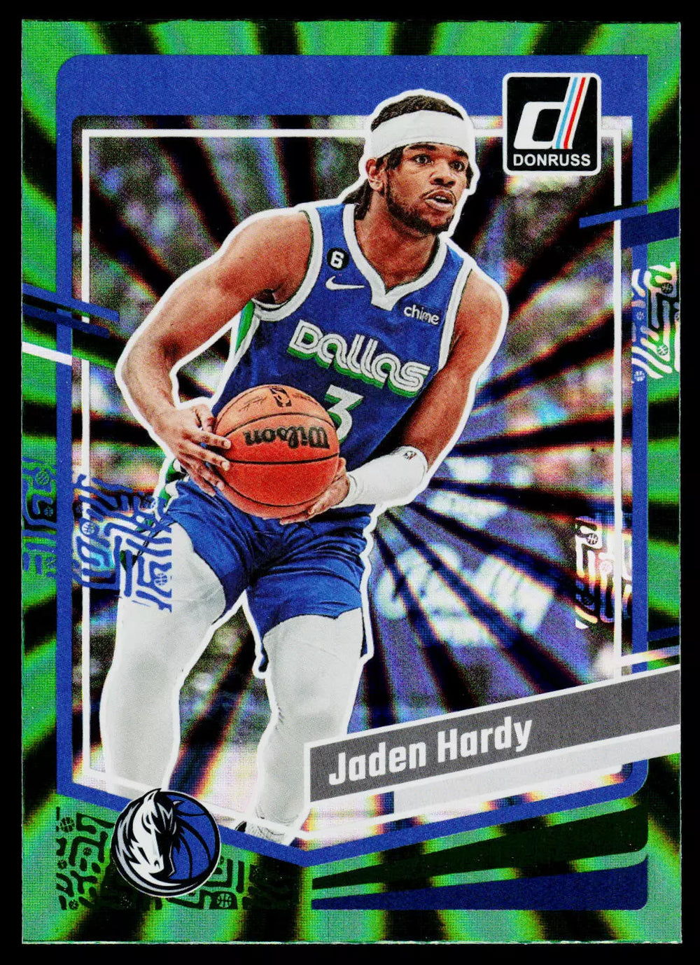 Jaden Hardy 2023 2024 Donruss Green Laser Series Mint Card #196