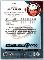 Andrew Poturalski 2017 2018 Upper Deck Young Guns Card #483
