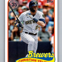 Christian Yelich 2024 Topps 1989 Retro Series Mint Card 89B-43