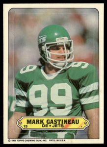 Mark Gastineau 1983 Topps Sticker Series Mint Card #13