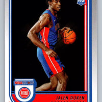 Jalen Duren 2022 2023 Panini NBA Hoops Series Mint Rookie Card #243