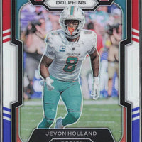 Jevon Holland 2023 Panini Prizm Red White and Blue Prizm Card #188