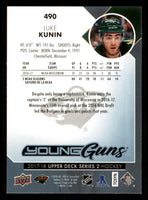 Luke Kunin 2017 2018 Upper Deck Young Guns Card #490
