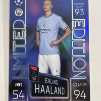 Erling Haaland 2022 2023 Topps Match Attax Blue Burst Limited Edition Series Mint Card #LE BB