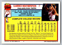Clarence Weatherspoon 1992 1993 Topps Mint Rookie Card #294
