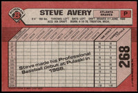 Steve Avery 1989 Bowman Series Mint Rookie Card #268
