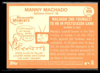 Manny Machado 2013 Topps Heritage Memorable Moments Series Mint Card #MM-MM
