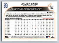 Javier Baez 2022 Topps Chrome Sepia Refractor Series Mint Card #147
