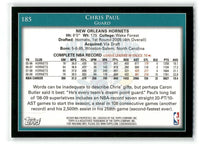 Chris Paul 2009 2010 Topps Mint Card #185
