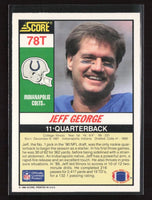 Jeff George 1990 Score Rookie & Traded Series Mint Card #78T
