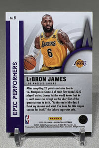LeBron James 2022 2023 Panini Mosaic Epic Performers Series Mint Card #6