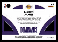 LeBron James 2021 2022 Panini Prizm Dominance Green Wave Series Mint Insert Card #6
