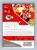 Patrick Mahomes II 2019 Score Epix Season Series Mint Card  #ES-3
