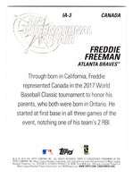 Freddie Freeman 2018 Topps Update An International Affair Series Mint Card #3
