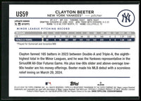 Clayton Beeter 2024 Topps Update Rainbow Foil Card #US59
