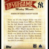 Mickey Mantle 2010 Topps Tales of the Game Series Card #TOG-9