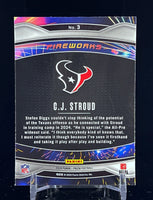C.J. Stroud 2024 Panini Prizm Fireworks Series Mint Card #3
