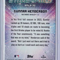 Gunnar Henderson 2024 Topps Stars of the MLB Mint Card #SMLB-33