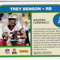 Trey Benson 2024 Panini Score Protential Series Mint Rookie Card #24