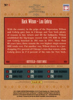 Hack Wilson/Lou Gehrig 2013 Panini Cooperstown Collection Numbers Game Series Mint Card #6
