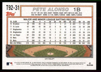 Pete Alonso 2021 Topps Update 1992 Topps Redux Series Mint Card #T92-31
