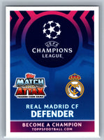 Raphael Varane 2018 2019 Topps UEFA Champions Match Attax 100 Club XI Foil Series Mint Card #432
