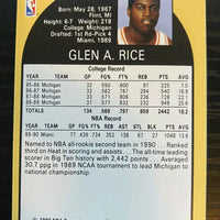 Glen Rice 1990 1991 NBA Hoops Series Mint Rookie Card #168