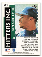 Ken Griffey 1995 Score Hitters Inc Series Mint Card #551
