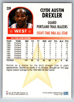 Clyde Drexler 1994 1995 NBA Hoops Series Mint Card #239
