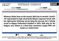 Shohei Ohtani 2025 Topps Update Rising Sons Mint Card #US269
