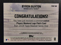 Byron Buxton 2018 Topps Players Weekend Commemorative Patch Card #PWP-BB
