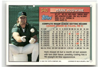 Mark McGwire 1994 Topps Series Mint Card #340
