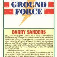 Barry Sanders 1990 Score Ground Force Series Mint Card #325