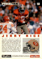 Jerry Rice 1992 SkyBox Prime Time Team MVP Series Mint Card #159

