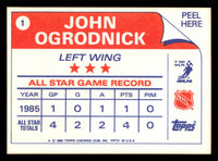 John Ogrodnick 1985 1986 Topps Sticker #1
