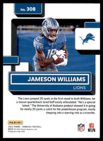 Jameson Williams 2022 Donruss Rated Rookie Series Mint Insert Card #308
