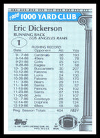 Eric Dickerson 1987 Topps 1000 Yard Club Series Mint Card #1
