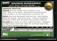 Madison Bumgarner 2010 Bowman Draft Picks & Prospects Series Mint ROOKIE Card #BDP9
