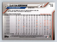 Clayton Kershaw 2020 Topps Series Mint Card #118
