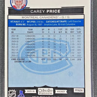 Carey Price 2015 2016 O-Pee-Chee Platinum Series Mint Card #75