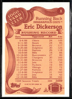 Eric Dickerson 1989 Topps 1000 Yard Club Series Mint Card #1
