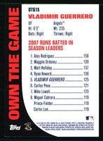 Vladimir Guerrero 2008 Topps Own the Game Series Mint Card #OTG15
