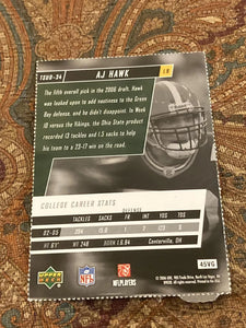 A.J. Hawk 2006 Upper Deck Tuff Stuff Series Mint Card #TSUD-34