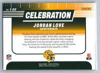 Jordan Love 2024 Score Celebration PINK Series Mint Card #C-JLE
