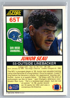 Junior Seau 1990 Score Rookie & Traded Series Mint Card #65T
