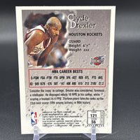 Clyde Drexler 1996 1997 Topps Finest Sterling Uncommon Silver Refractor Series Mint Card #121
