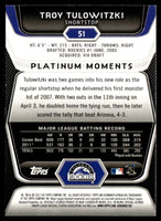 Troy Tulowitzki 2012 Bowman Platinum Series Mint Card #51
