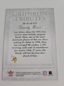 Randy Moss 2004 Fleer Tradition Gridiron Tributes Series Mint Card #20GT