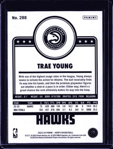 Trae Young 2023 2024 Panini NBA Hoops Tribute Series Mint Card #288